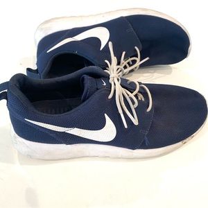 NIKE Mens 8 Blue Obsidian White Roshe One Lace Up Sneaker Shoes